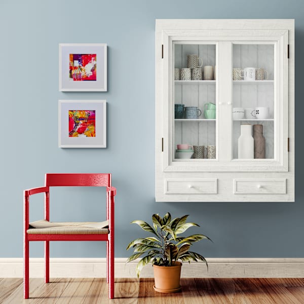 Red Cradle 1 and 2 by Kerrie Neumann Art 