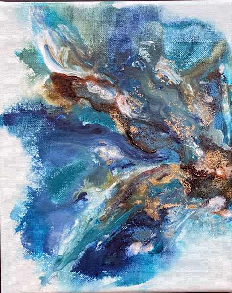 Blue Flow- Diptych by Kerrie Neumann 