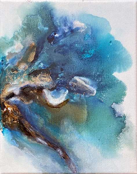 Blue Flow- Diptych by Kerrie Neumann 
