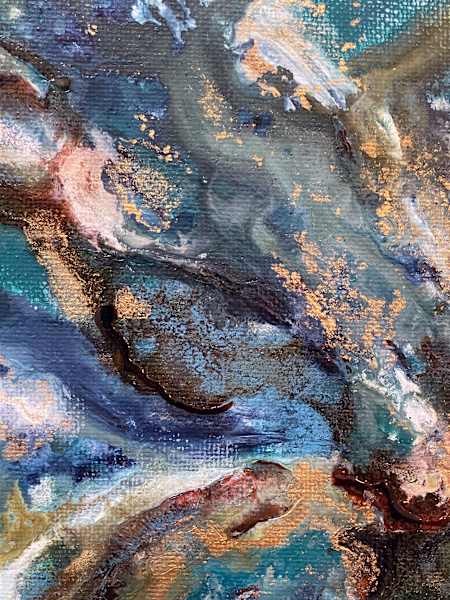 Blue Flow- Diptych by Kerrie Neumann 