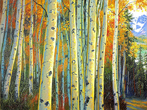 Aspen Absract 1 & 2 by Schaefer/Miles Fine Art Inc. Kevin D. Miles & Wendy Sue Schaefer-Miles  Image: Aspen Abstract 1