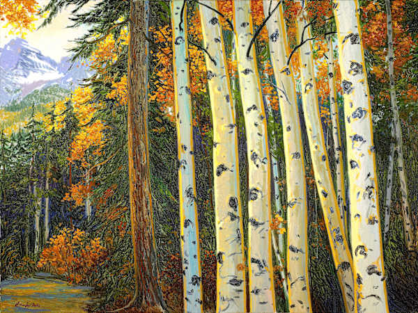 Aspen Absract 1 & 2 by Schaefer/Miles Fine Art Inc. Kevin D. Miles & Wendy Sue Schaefer-Miles  Image: Aspen Abstract 2 