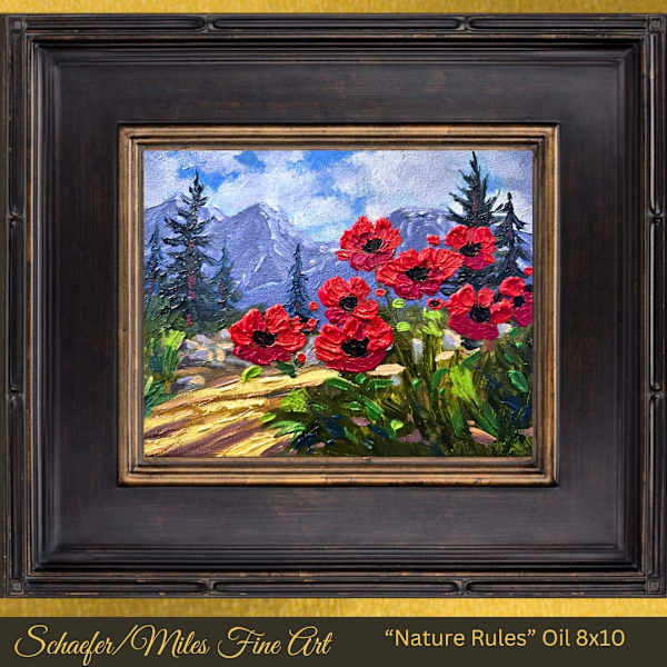 "Nature Rules" Oil 8x10 by Schaefer/Miles Fine Art Inc. Kevin D. Miles & Wendy Sue Schaefer-Miles 