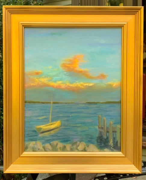 Noank - Yellow Boat by Kate Emery 