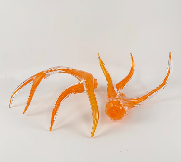 Antler Set-Hunter Orange by North Rim Glass Jared & Nicole Davis ...