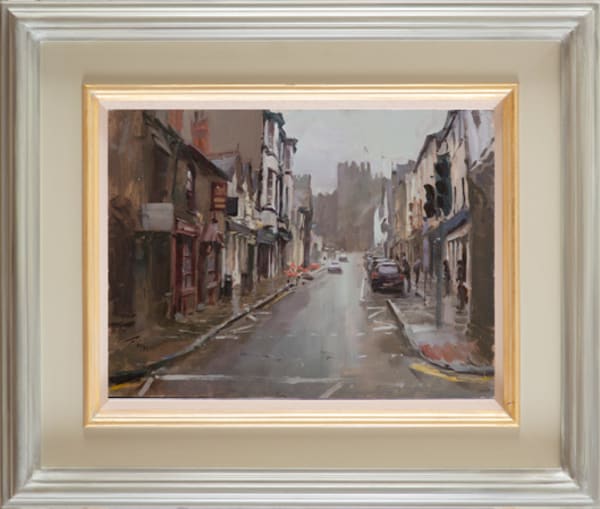 Castle Street in Mizzle, Conwy 