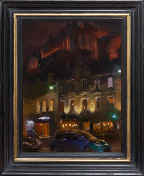 The Castle looming over Grassmarket by Rob Pointon  Image: Frame - Hand finished dark