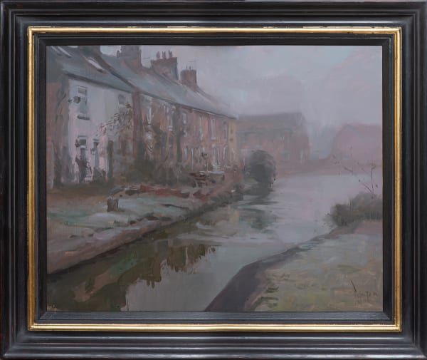 Canal Cottages in Freezing Fog by Rob Pointon 