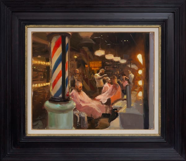 Barber Barber by Rob Pointon  Image: Hand Finished Ridged Whistler Frame 