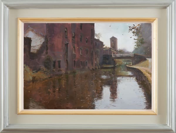 Leaves and Raindrops Falling, Middleport  Image: Hand Finished Chelsea Cream and Gold
