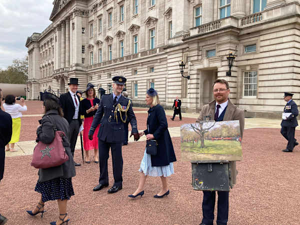 Triservice Presentation of New Standard and Colours inside Buckingham Palace by Rob Pointon  Image: Exiting the Ceremony