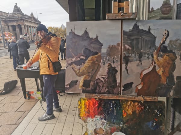 Street Musicians on Princes Street by Rob Pointon 