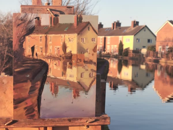 Canal Cottages Reflected 