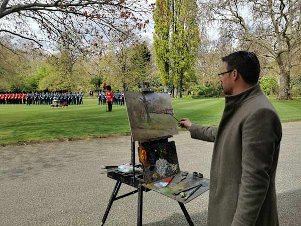 Triservice Presentation of New Standard and Colours inside Buckingham Palace by Rob Pointon 