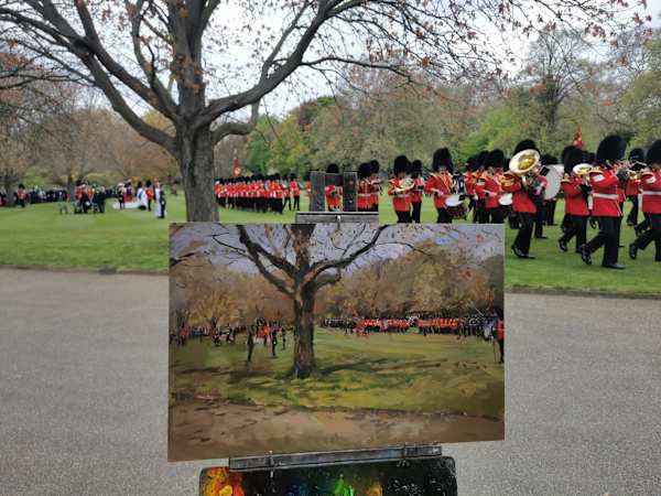 Triservice Presentation of New Standard and Colours inside Buckingham Palace by Rob Pointon 
