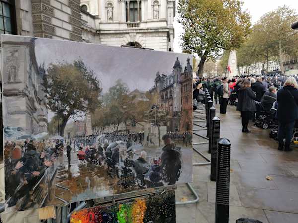 Clapping the Old Boys, Remembrance Day by the Cenotaph by Rob Pointon 
