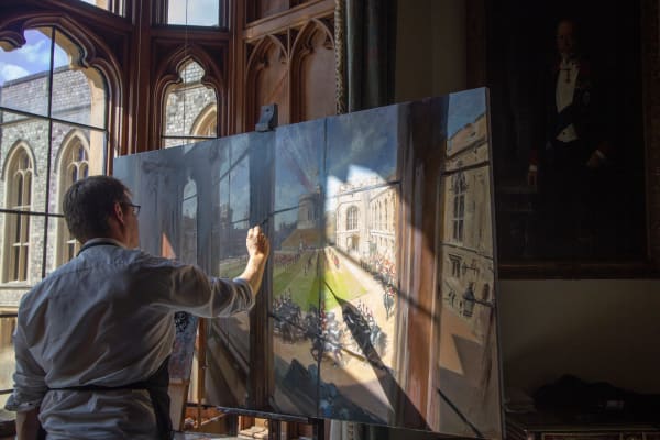 Trooping the Colour 2021 from Victoria Vestibule, Windsor Castle by Rob Pointon 