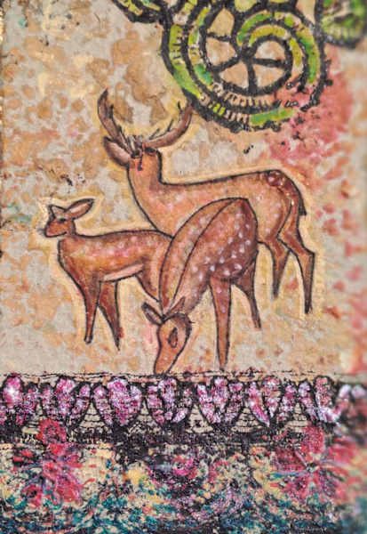 Deer Are Eating Flowers by Israa Kazem 