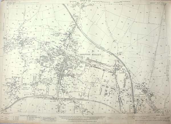 Shepton Mallet Postcode Map of Shepton Mallet from the collection of Keate Family Arts Trust ...