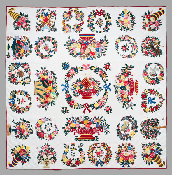 Baltimore Album Quilt (Reproduction) from the collection of San