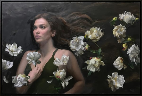 Peonies after Dark Diptych - Framed by Michael Van Zeyl, Image 2.