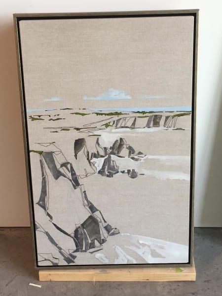 Spillars Cove by Barbara Houston  Image: WIP Spillars Cove with frame
