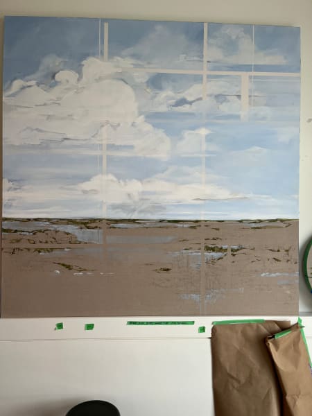 Ponds, Bonavista Peninsula by BarbaraHouston ArtStudio  Image: WIP, cloud/sky, vertical