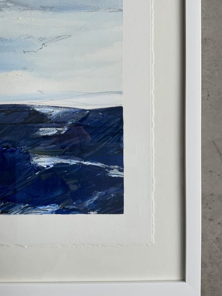 North Atlantic Series, No.15 (portrait) by Barbara Houston  Image: paper border on two sides and bottom, bleed out clouds/sky