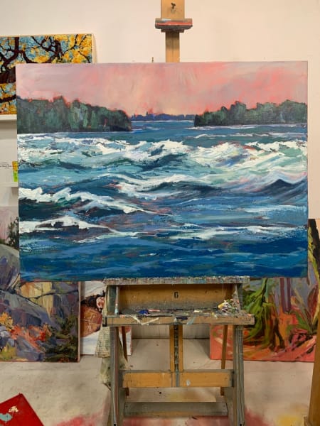 Listening to the River Roar by Holly Friesen  Image: Overall view