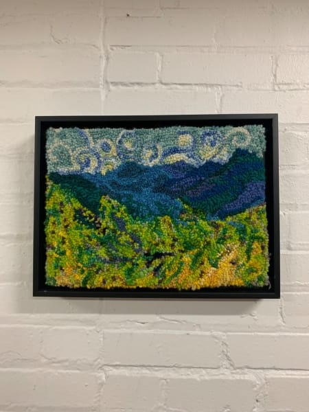 Blue Breath by Holly Friesen  Image: framed in black wood frame