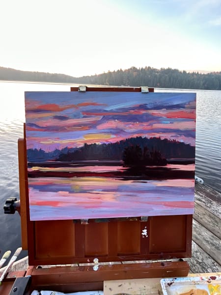 Dawn by Holly Friesen  Image: On the easel.
