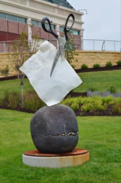 Rock, Paper, Scissors from the collection of Public Art Omaha