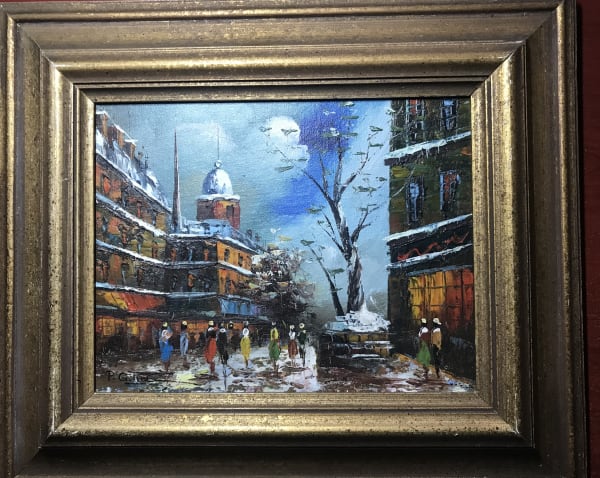 Impressionistic Impasto European Street Scene from the collection of ...