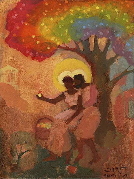 God Rests Under a Tree of Many Colors from the collection of J. Kirk ...