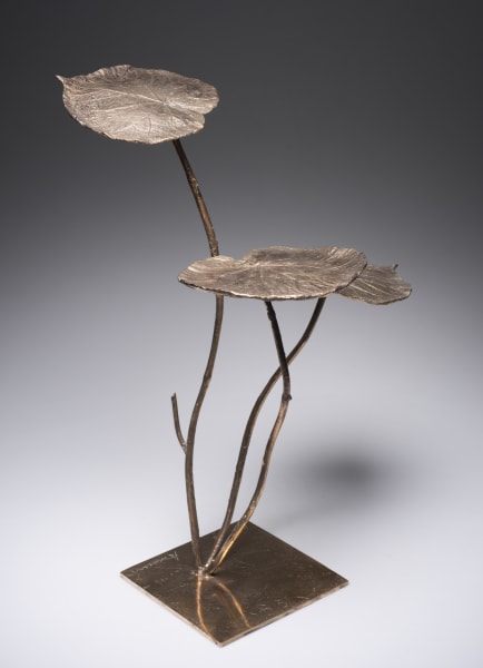 Nénuphars sur branche (Gold) by Clotilde ANCARANI 