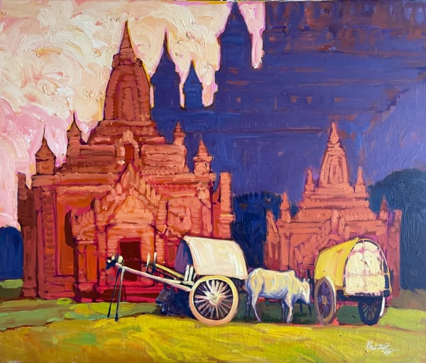 Bagan Pagoda Festival (2005) from the collection of Atomic Art Space ...