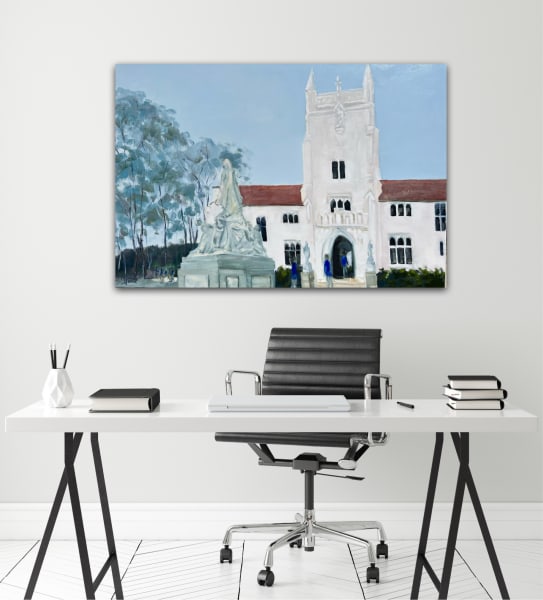 Blue Blazers and White Tower by Meredith Howse Art 