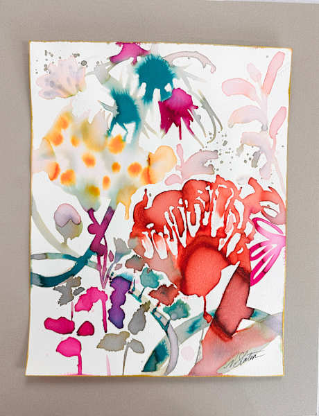 The Netherlands by Nicole Slater  Image: This beautiful paper art measures 18 x 14" and comes with a mat board for easy display. It has been securely attached using archival museum tape, creating a visually pleasing border. The organic waves in the paper are intentional and add to its charm. You can frame it using your preferred frame or remove the hinge mount for a more customized look. This art piece will be a great addition to your collection.