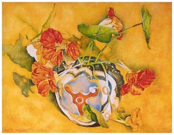 Translucence Dancing Nasturtiums By Aleta Artwork Archive