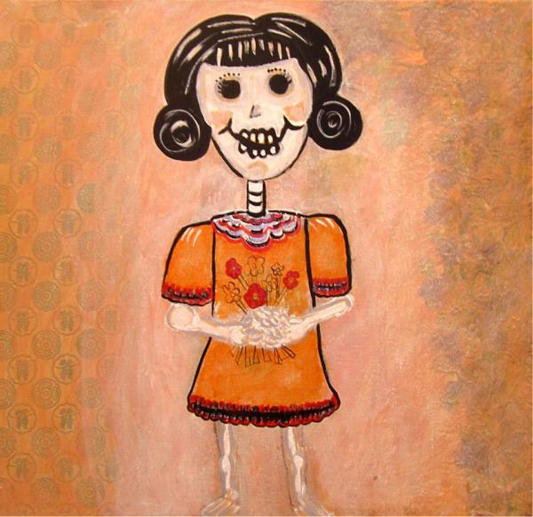 Calaca de Flores from the collection of Estudio Martita Art by Martha