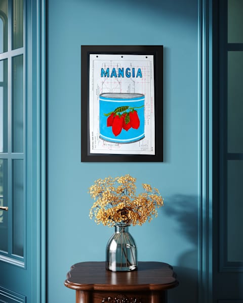 Mangia / 4 Tomatoes Cluster / Blue by Jennie Carr 