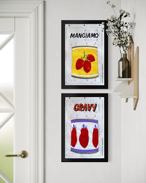 Gravy / Purple Trim / 3 Tomatoes by Jennie Carr 