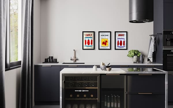 Gravy / Purple Trim / 3 Tomatoes by Jennie Carr 