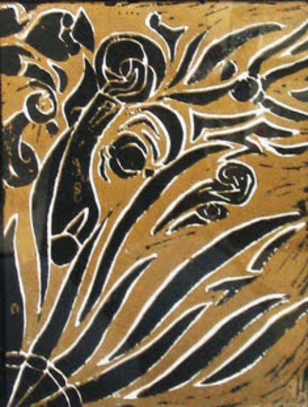 Unknown (Black and Gold Abstract) by Art at Work