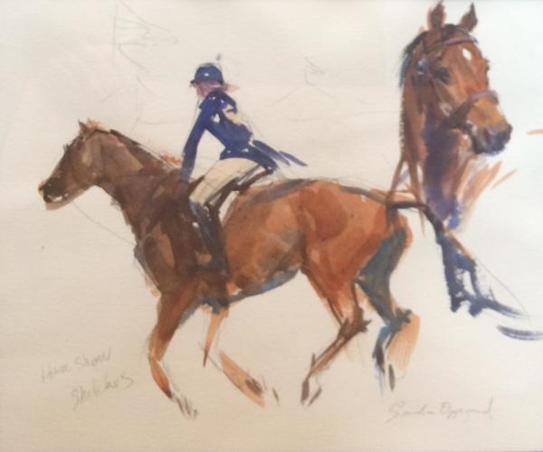 Horse Show Sketches by Sandra Oppegard