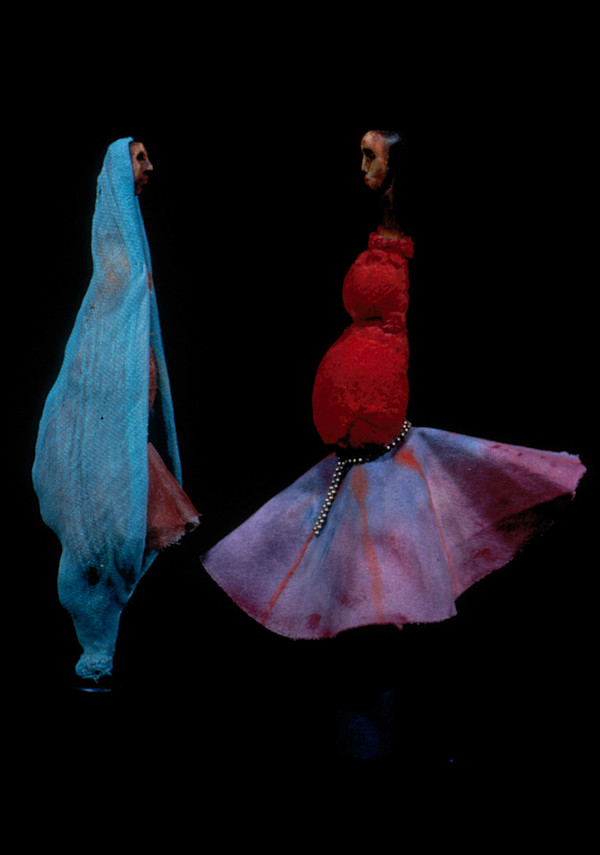 Blue Cloak Doll and Pregnant Dancer Doll by Eve Whitaker, Image 1.