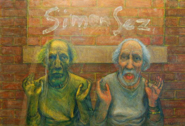 Simon Sez III (with Two Leos) by Leopold Segedin