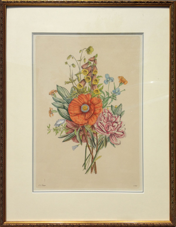 Botanical Print of Mixed Flowers II by Jean Louis Prévost (1760 - 1810)