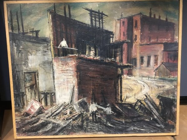 The Wrecking of the V&T Railroad Station Virginia City #62 by Louis Siegriest
