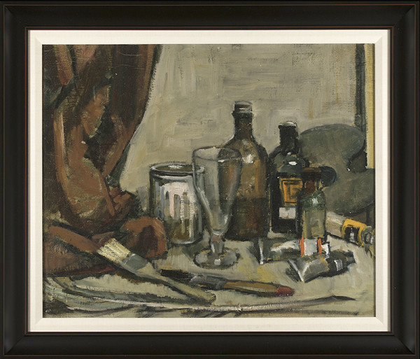Bottles, Brushes and Paint 62 by Llewellyn Petley-Jones (1908-1986)
